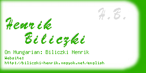 henrik biliczki business card